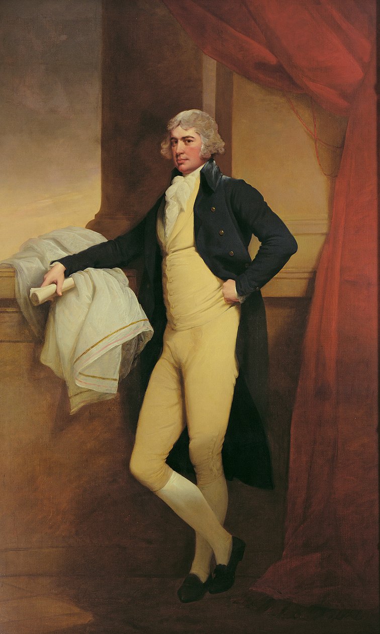 Portrett av Samuel Oldknow, ca. 1790-2 (olje på lerret) av Joseph Wright of Derby