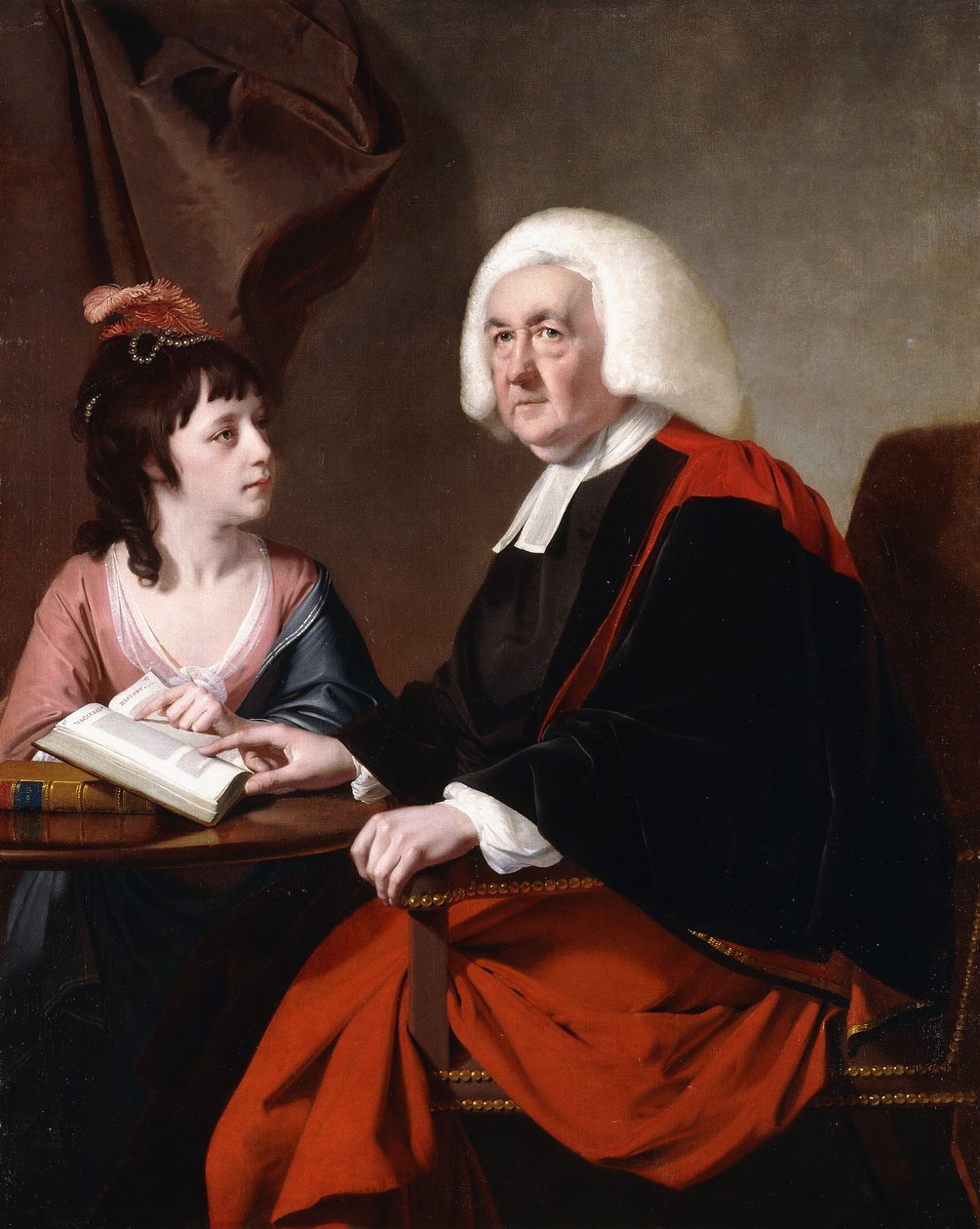 Portrett av pastor Thomas Wilson D.D. og hans adopterte datter, frøken Catherine Mcauley, av Joseph Wright of Derby