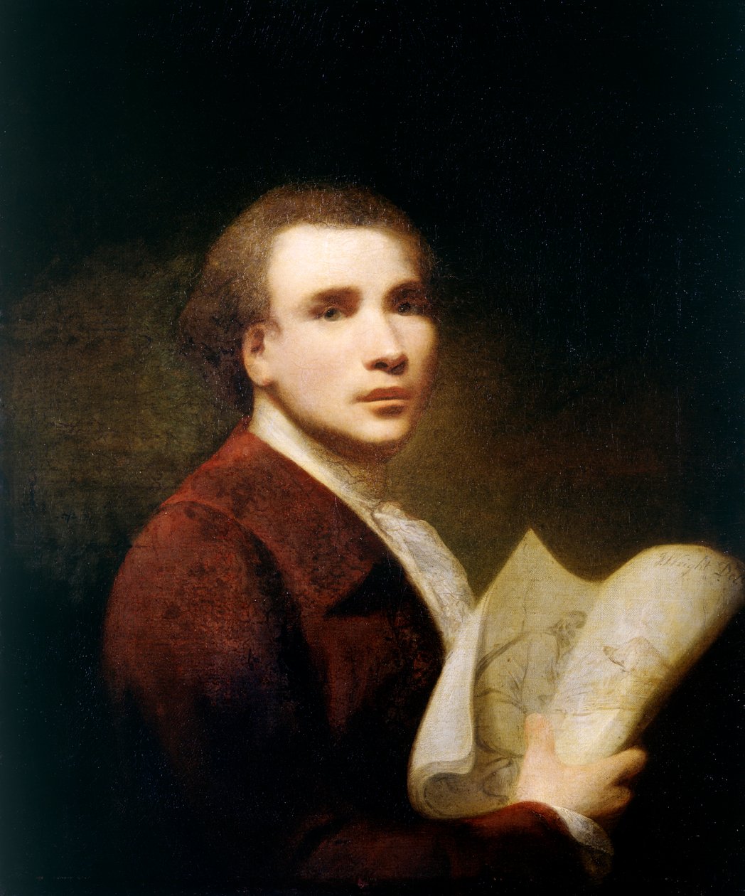 Selvportrett (olje på lerret) av Joseph Wright of Derby