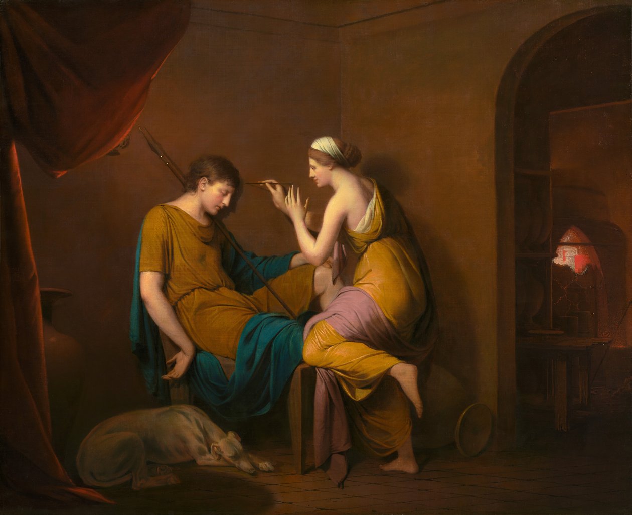 Den korintiske hushjelpen, 1782-1784. av Joseph Wright of Derby