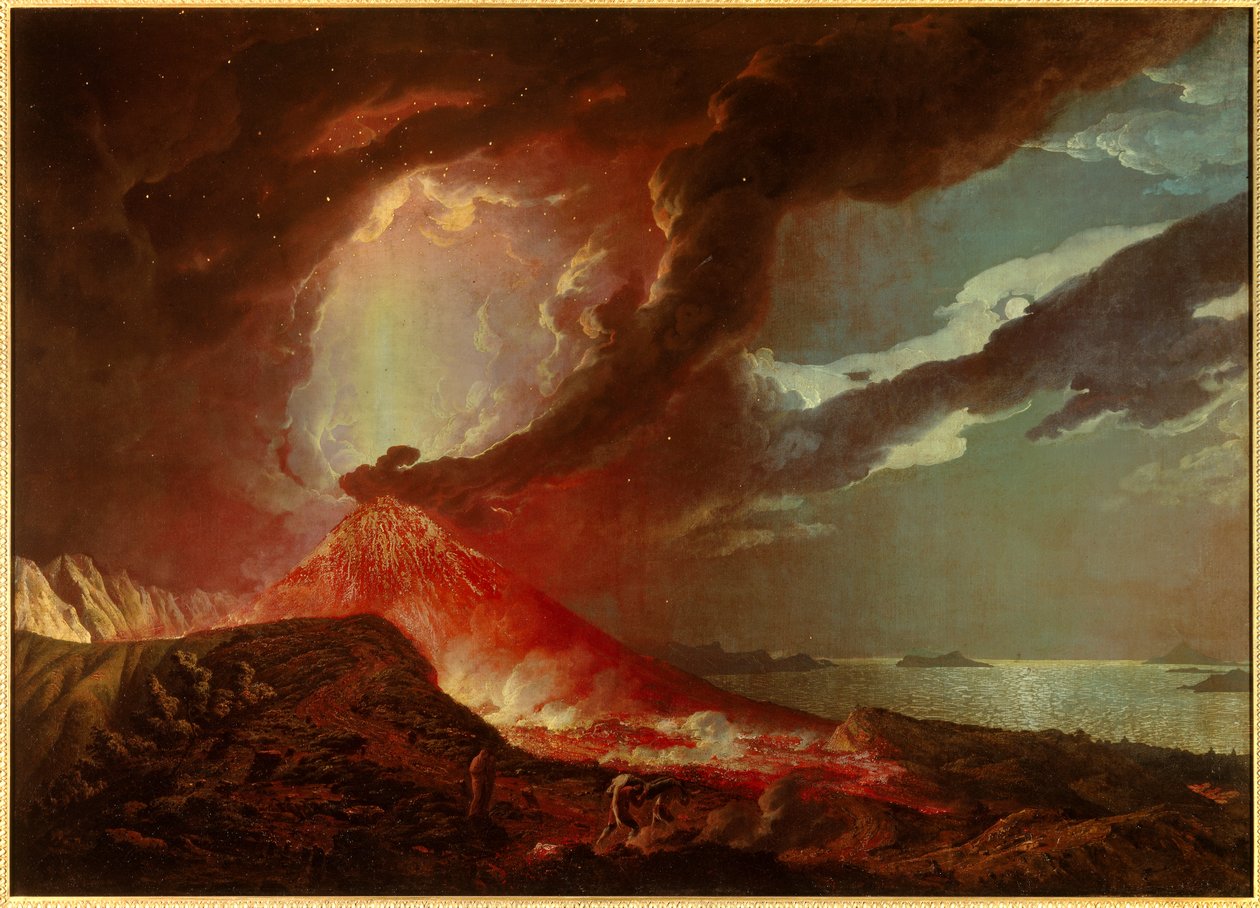 Vesuve-utbruddet med øyer i Napolibukta i 1776 Maleri av Joseph Wright fra Derby (1734-1797) 1776 Privat samling av Joseph Wright of Derby
