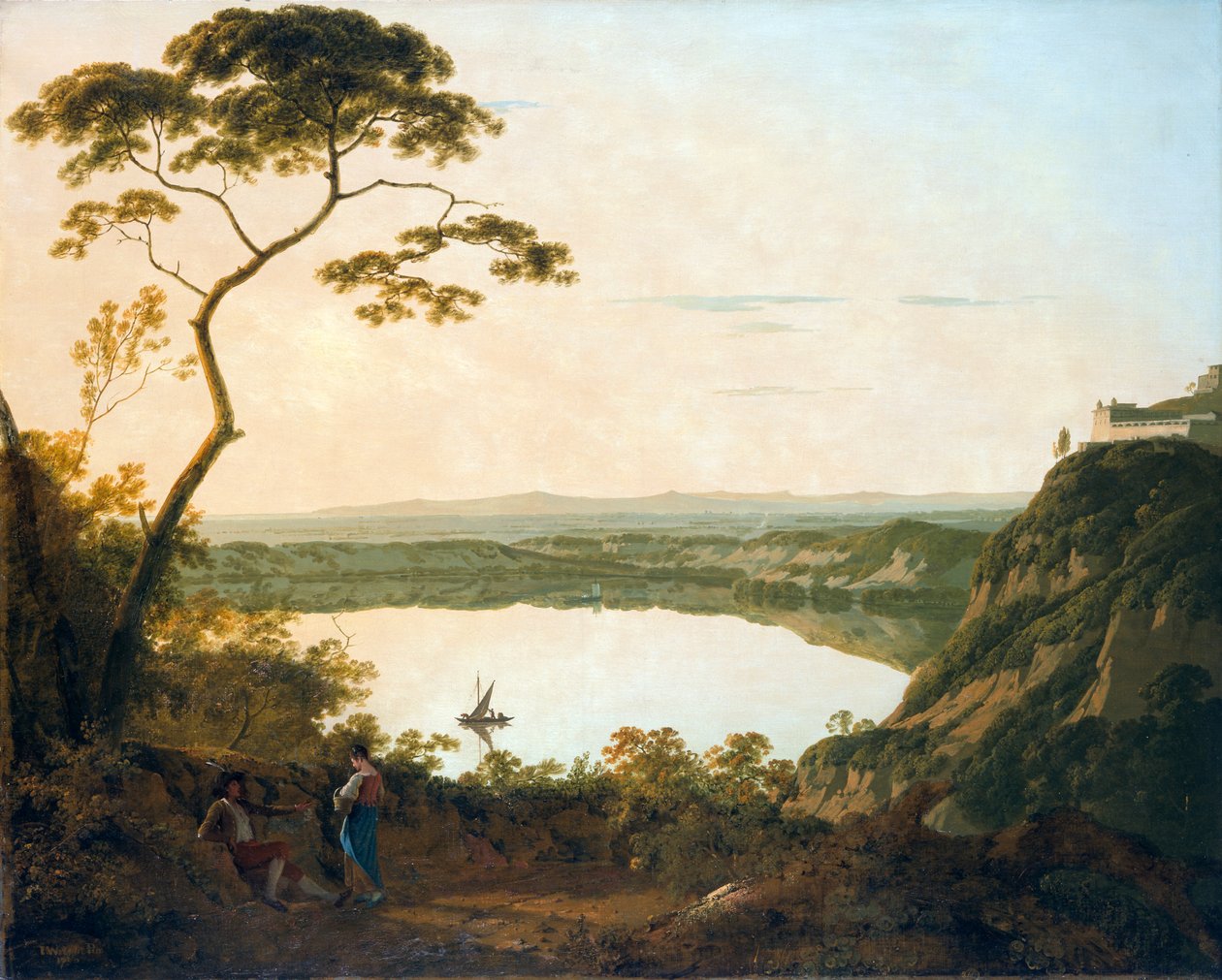 'Albanosjøen', 1790 av Joseph Wright of Derby