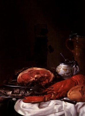 Stilleben med hummer av Joseph de Bray