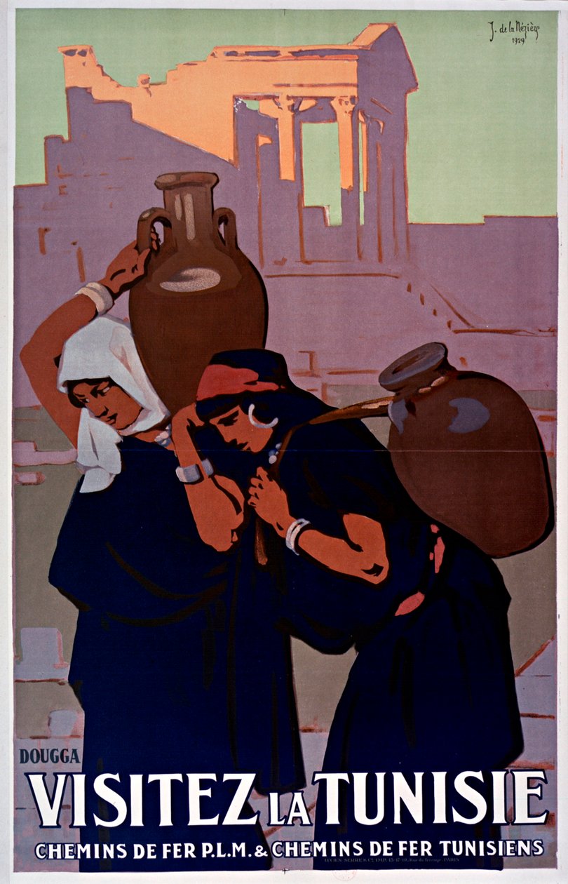 Dougga. Besøk Tunisia, 1929. av Joseph de La Nézière