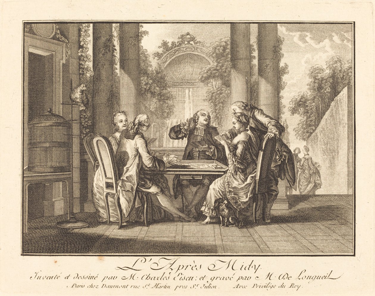 Ettermiddagen av Joseph de Longueil after Charles Eisen