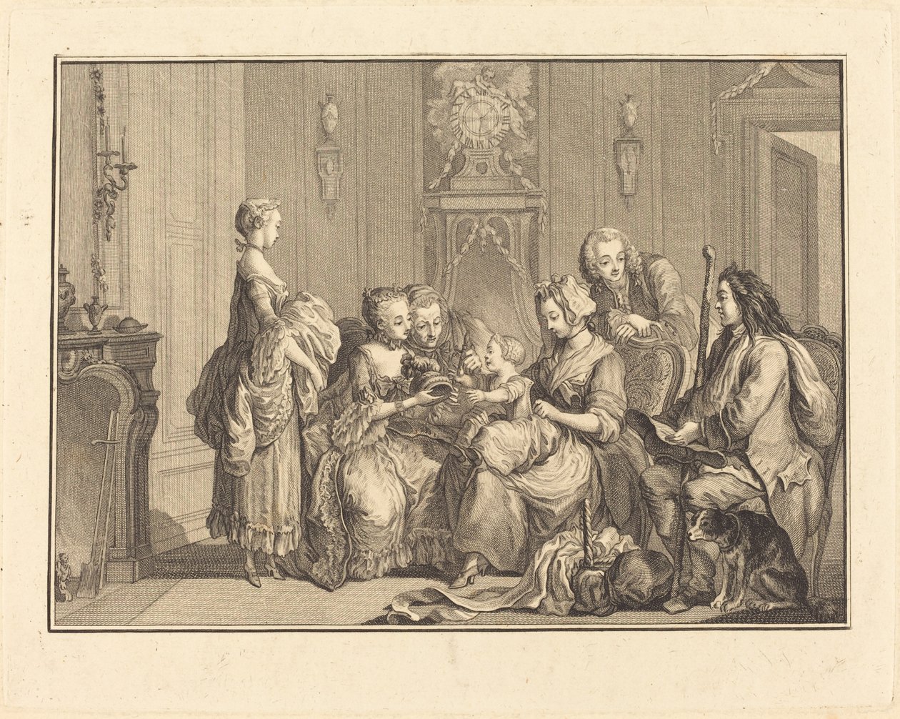 Den vakre sykepleieren av Joseph de Longueil after Charles Eisen
