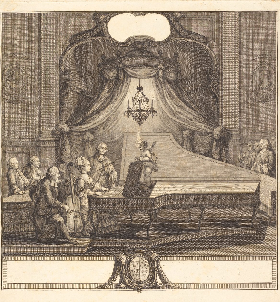 Den mekaniske konserten av Joseph de Longueil after Charles Eisen