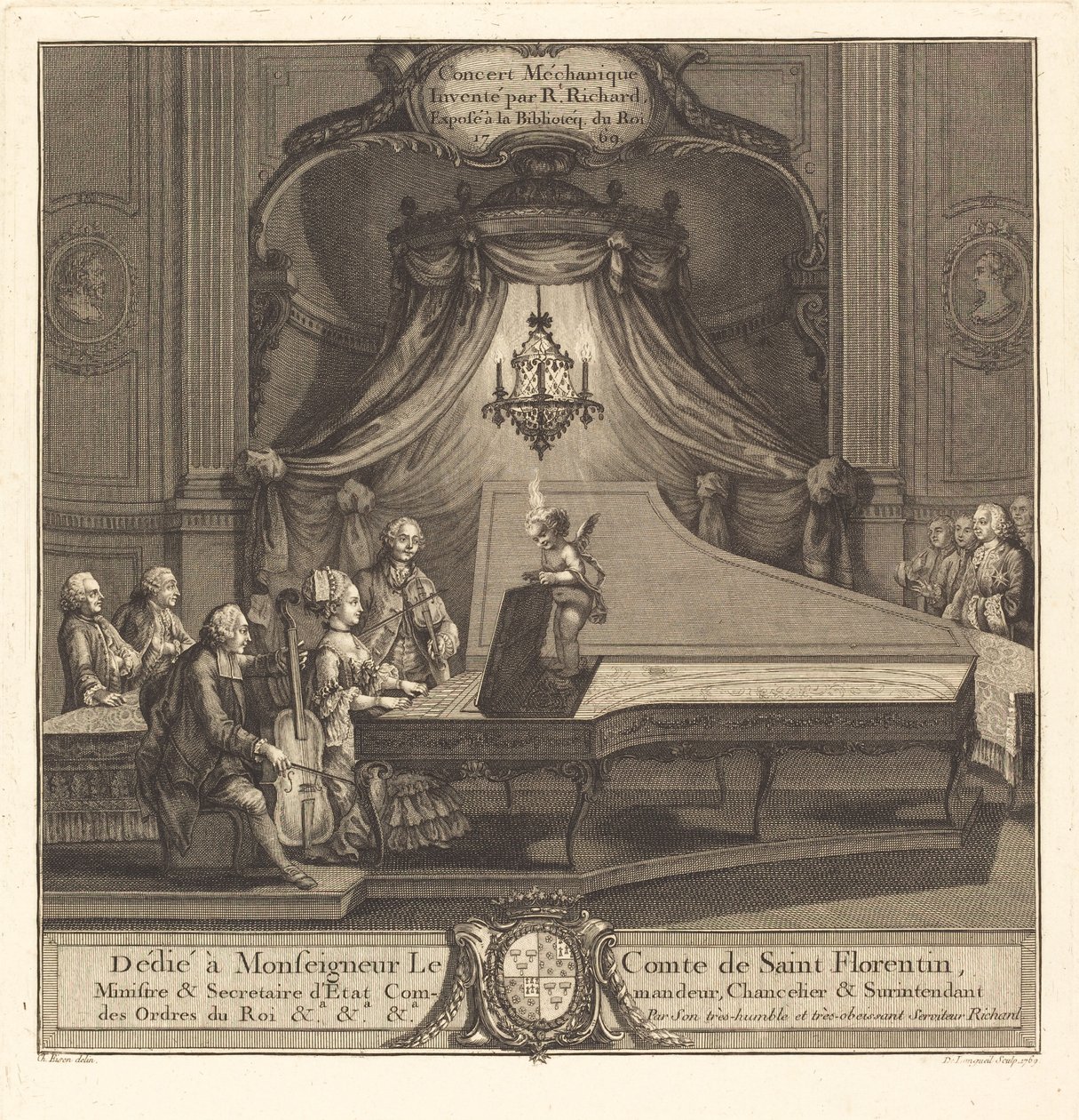 Den mekaniske konserten av Joseph de Longueil after Charles Eisen
