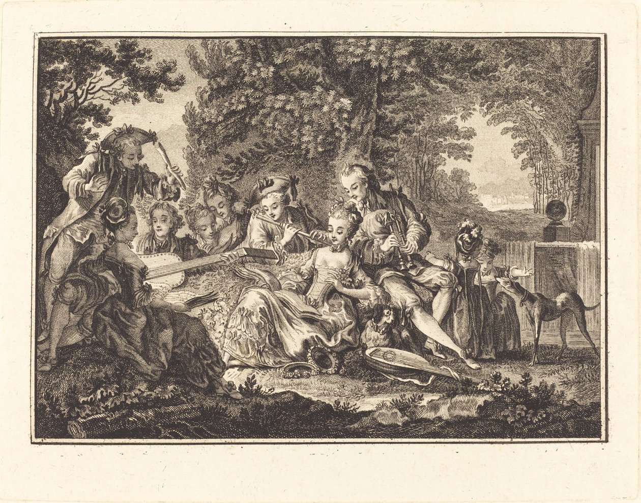 Bygdekonsert av Joseph de Longueil after Charles Eisen