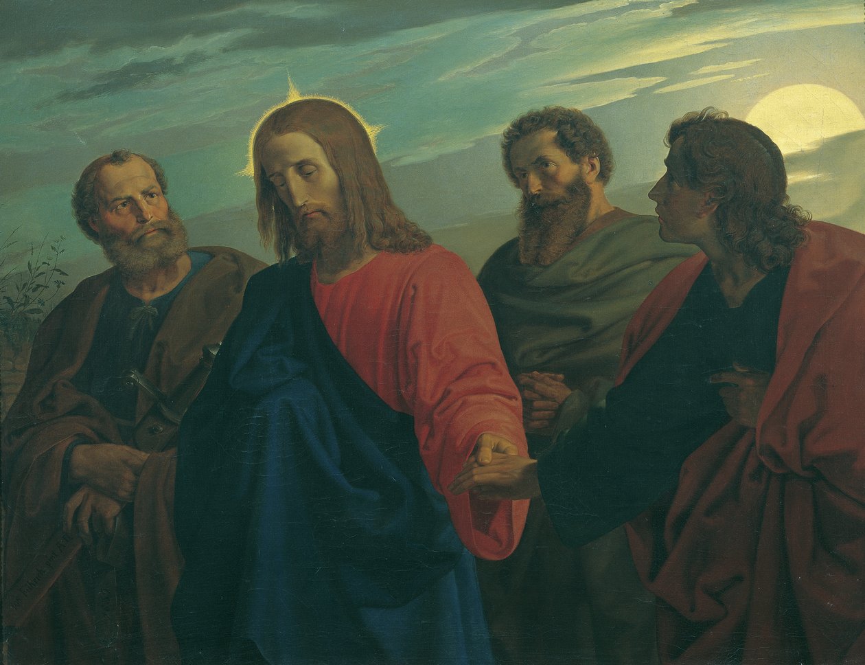 Kristi farvel til disiplene hans (på vei til Getsemane) av Joseph von Fuhrich