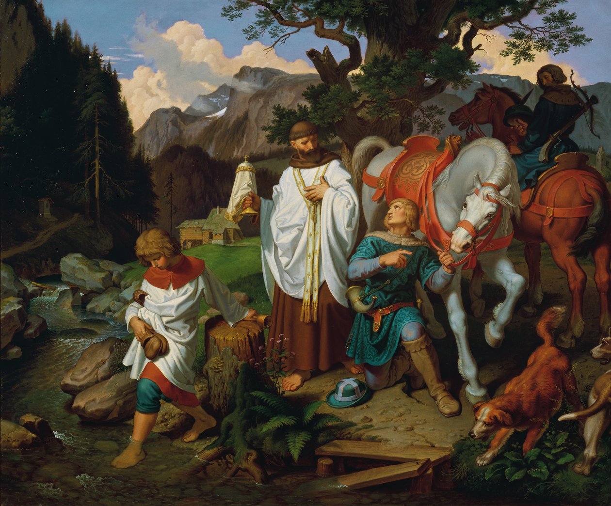 Rudolf von Habsburg og presten av Joseph von Fuhrich