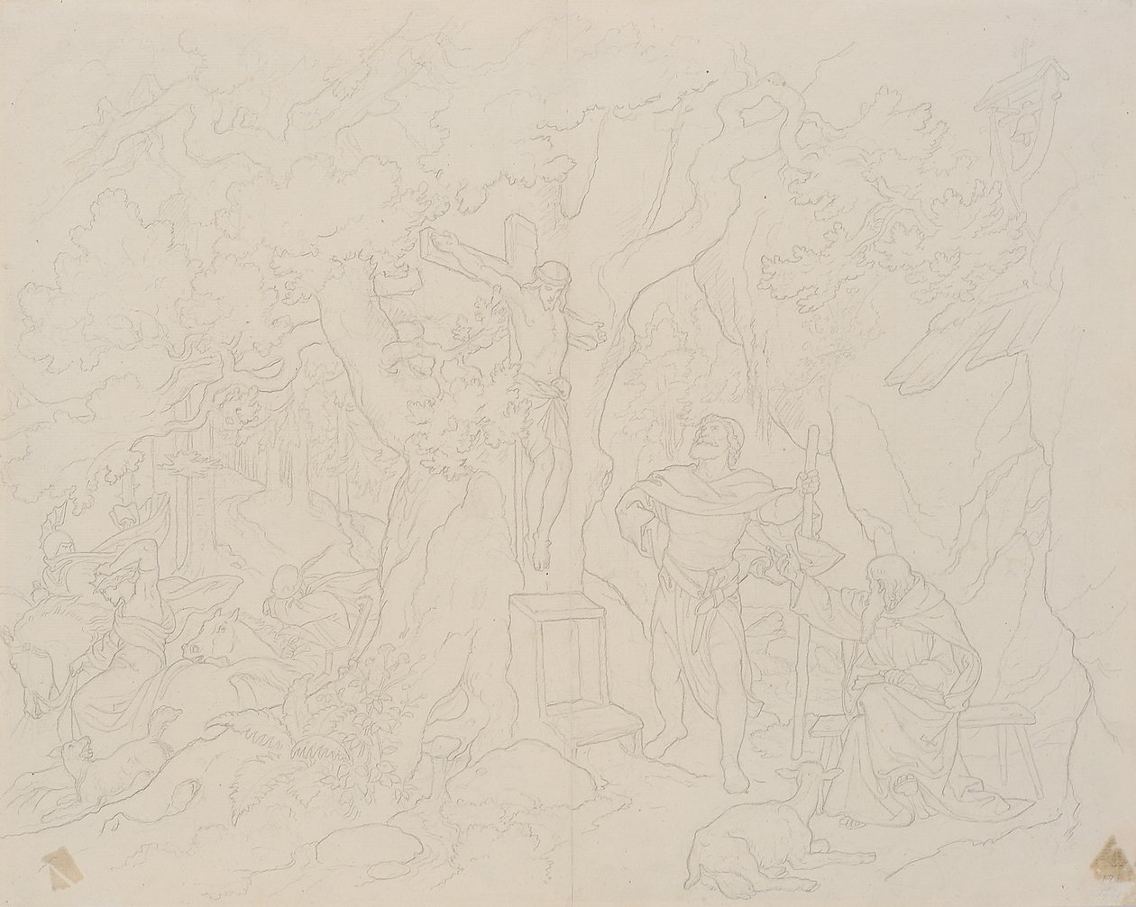Scene fra legenden om Christopher av Joseph von Fuhrich