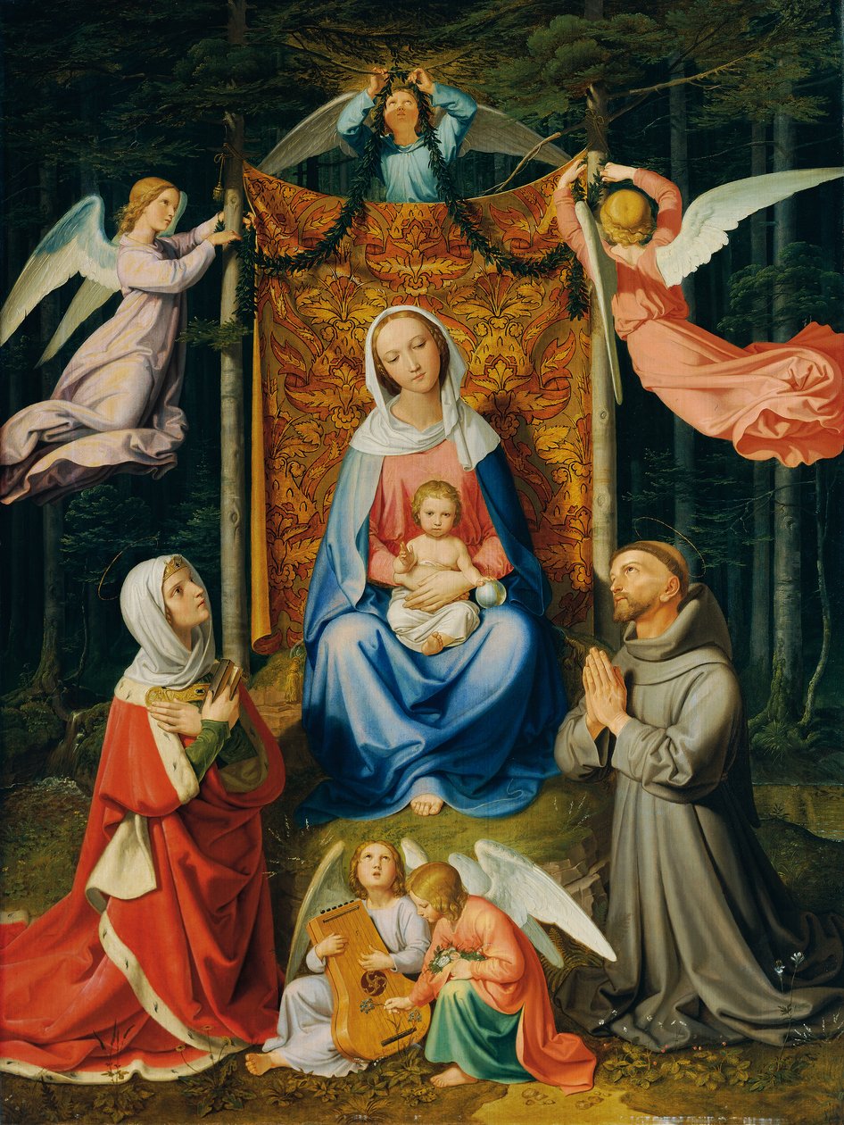 Waldesruhe (Madonna med barn, St. Adelheid og St. Francis) av Joseph von Fuhrich