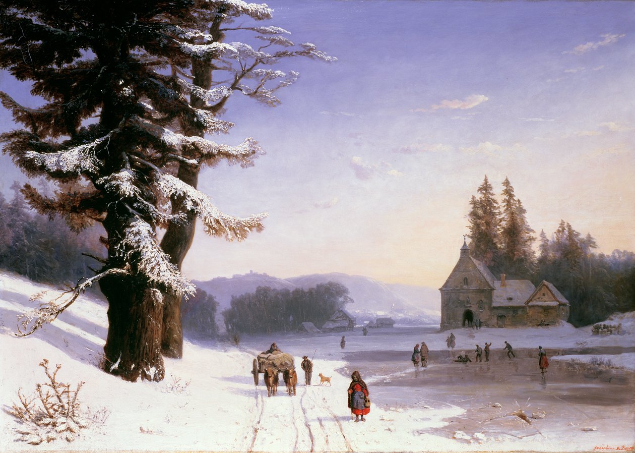 Snøscene i Sør-Frankrike, 1868 av Josephine Bowes