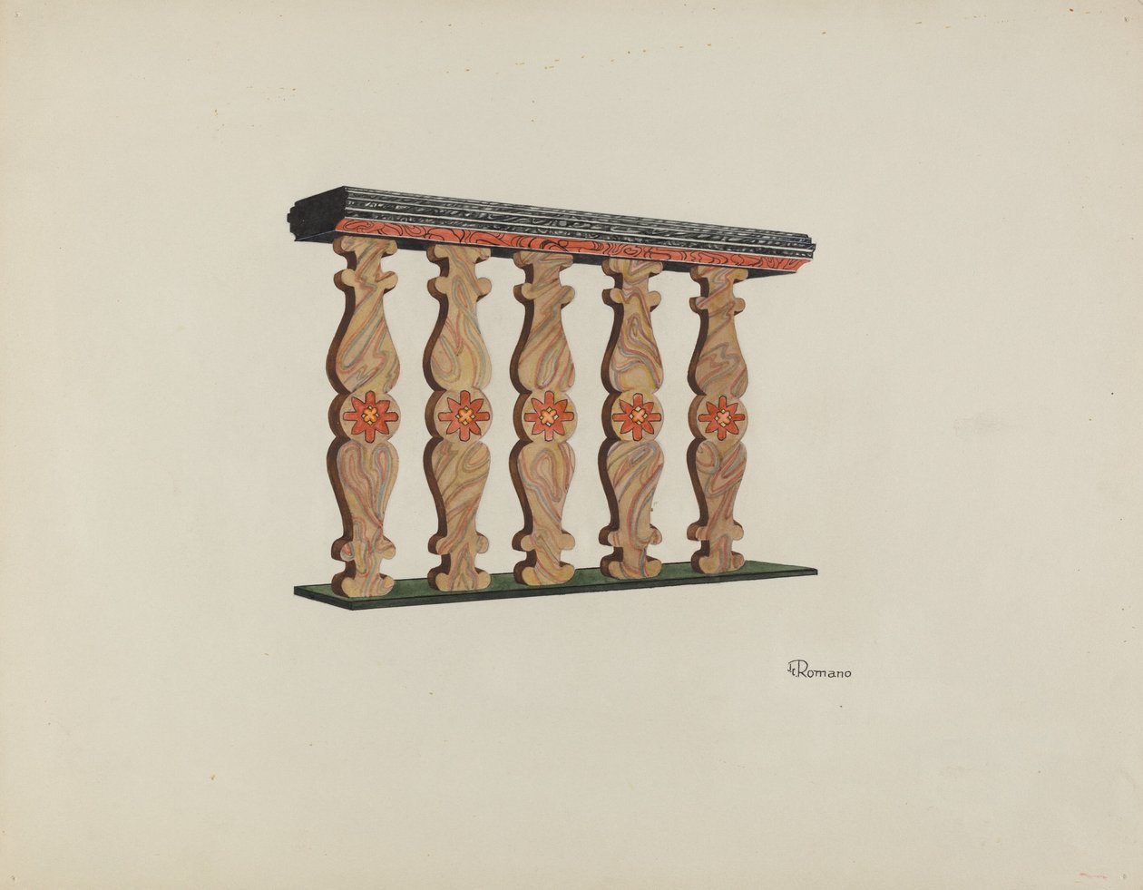 Choir Rail, 1938. av Josephine C. Romano