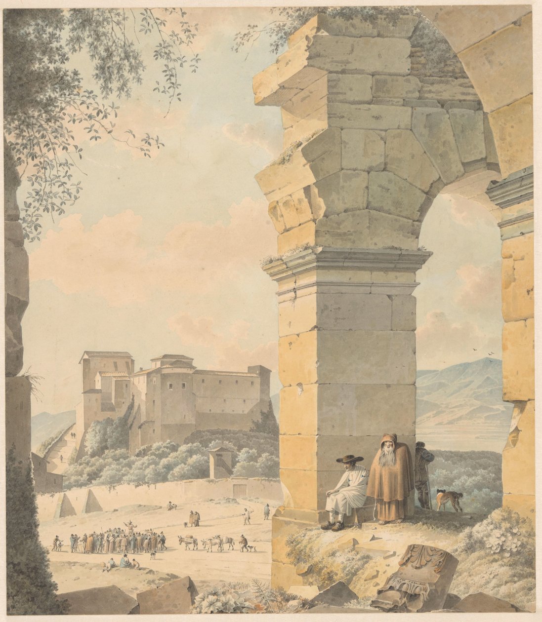 Colosseum i Santi Quattro Coronati Utsikt over Colosseum (tittel på objekt) av Josephus Augustus Knip
