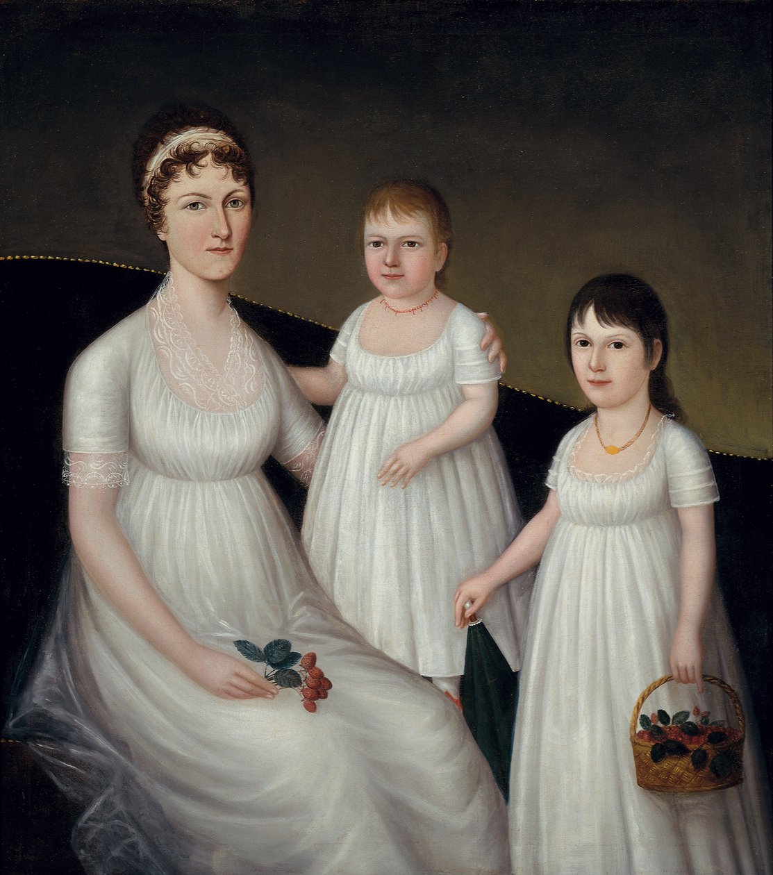 Grace Allison McCurdy og hennes døtre, Mary Jane og Letitia Grace, ca. 1806 av Joshua Johnson