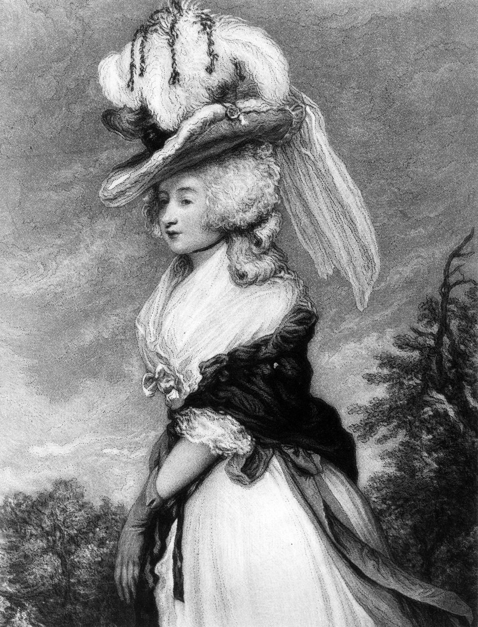 Lady Letitia Lade, mezzotint av Frederick Bromley, ca. 1785 (mezzotint) av Joshua Reynolds