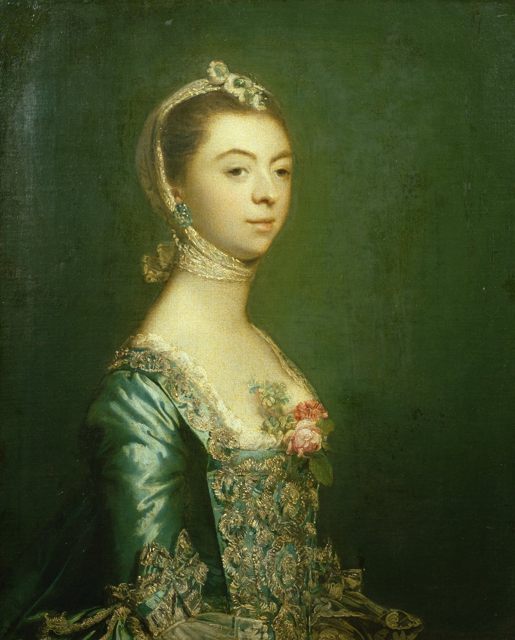 Lady North i en blå og hvit kjole, 1757 av Joshua Reynolds