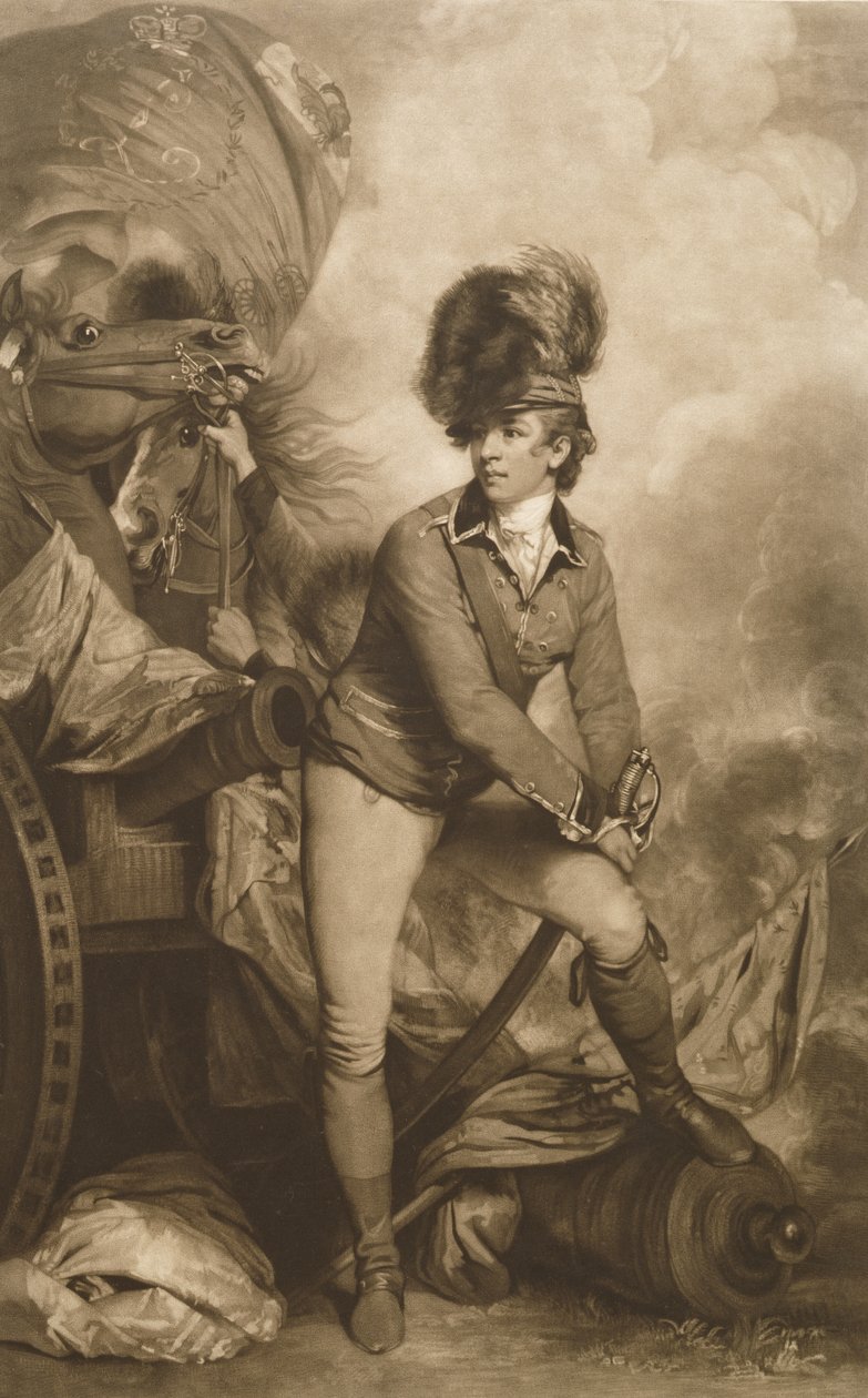 Oberstløytnant Banastre Tarleton, gravert av John Raphael Smith, 1782 av Joshua Reynolds