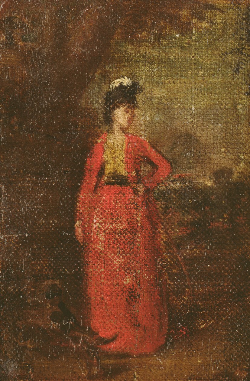 Skisse for Lady Worsley, ca. 1776 (olje på lerret lagt på panel) (se 679) av Joshua Reynolds
