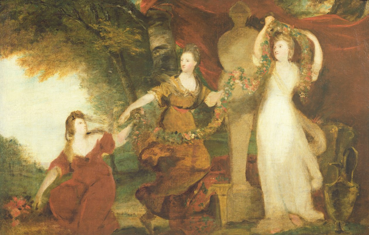 Studie for de tre døtrene til Sir William Montgomery, ca. 1773 av Joshua Reynolds