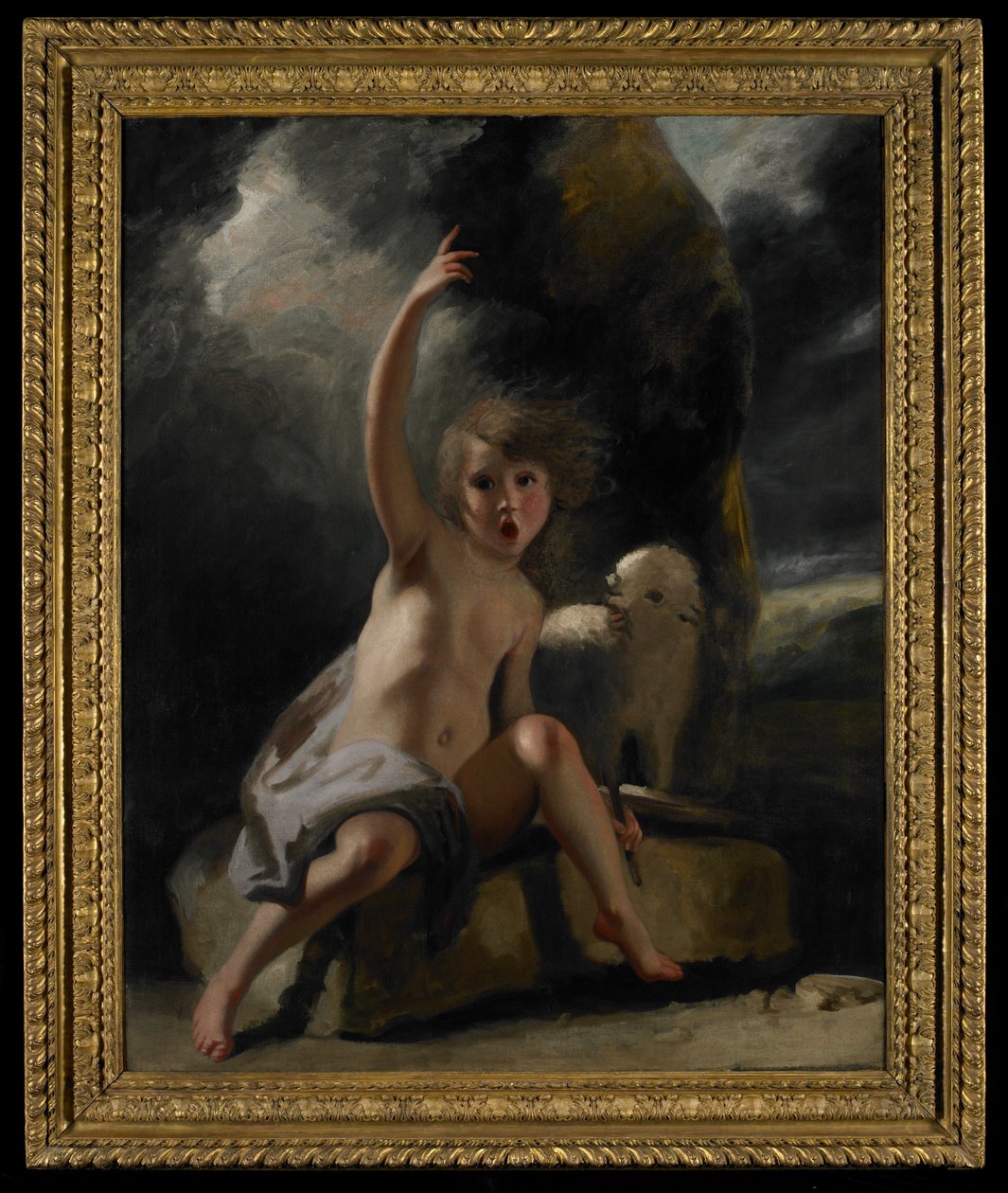 Barnedøperen i villmarken, ca. 1776 av Joshua Reynolds