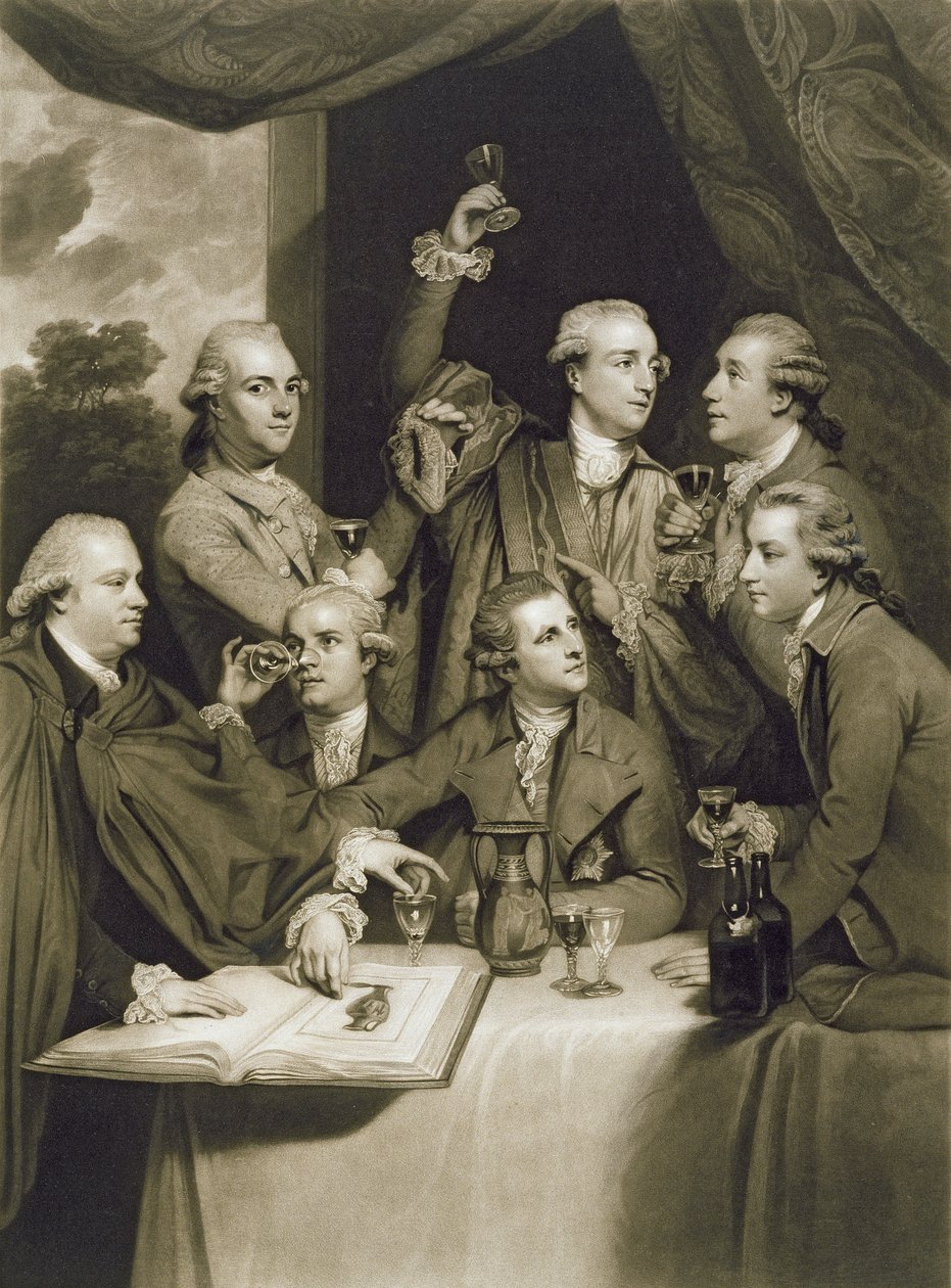 The Dilettanti Society, gravert av William Say, 1812 (mezzotint på papir) av Joshua Reynolds