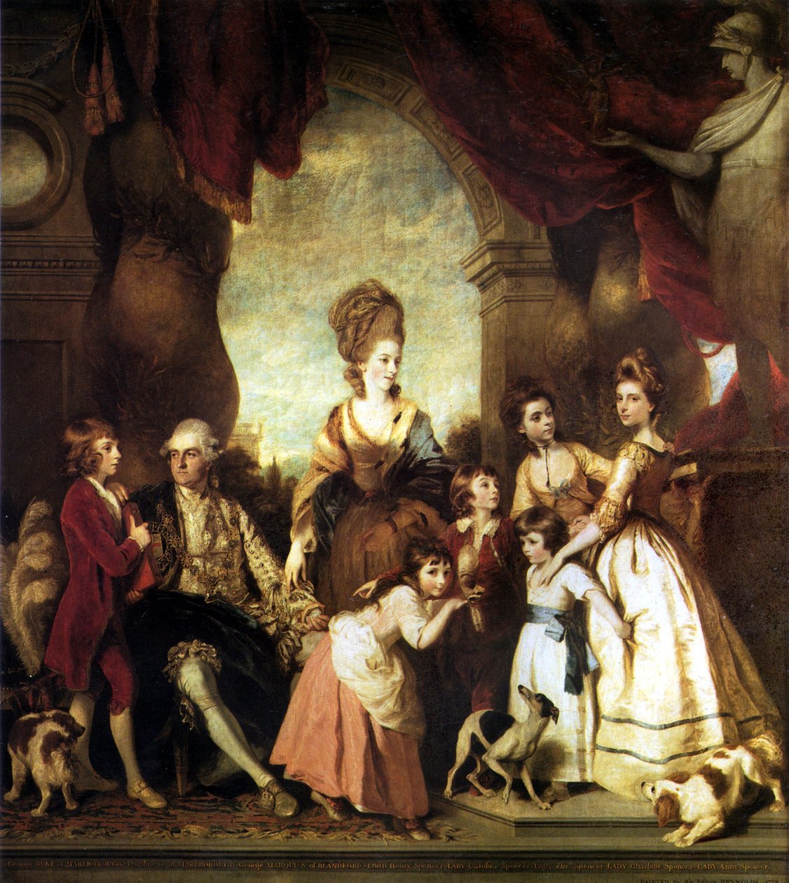 Den fjerde hertugen av Marlborough og hans familie av Joshua Reynolds