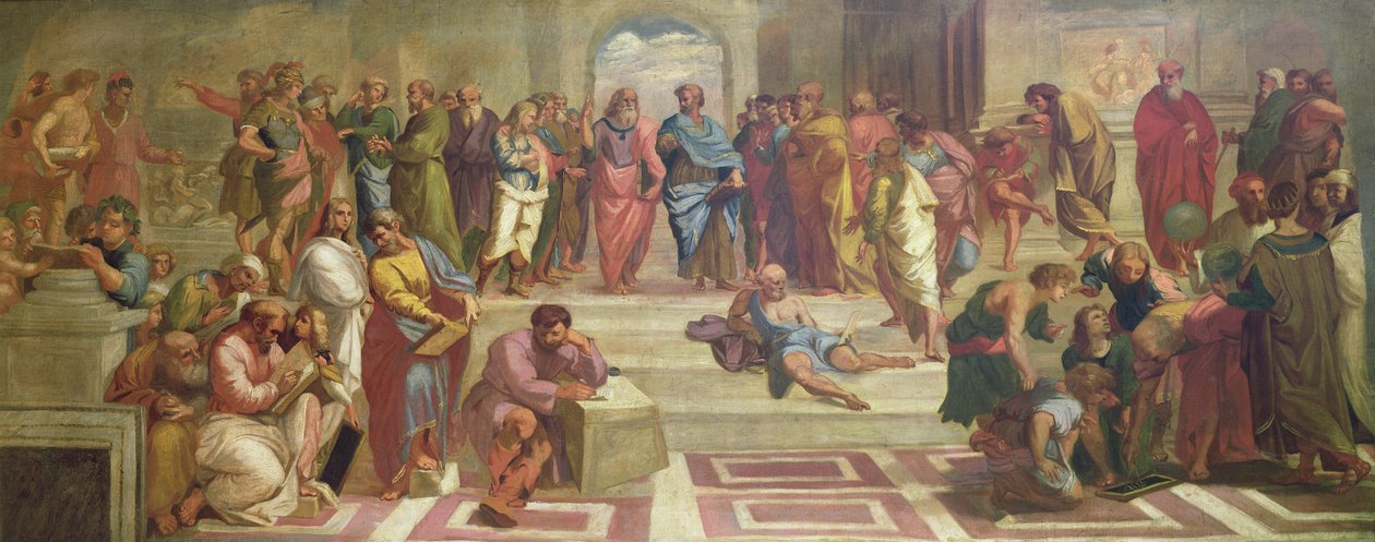 The School of Athens, etter Raphael (se 472 for original) av Joshua Reynolds