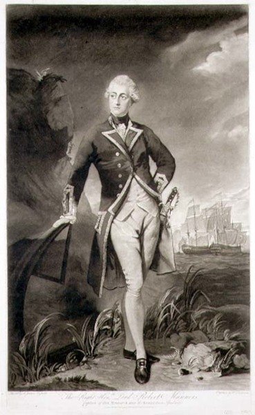 Portrett av Lord Robert Manners (1758-82) Kaptein for HMS 