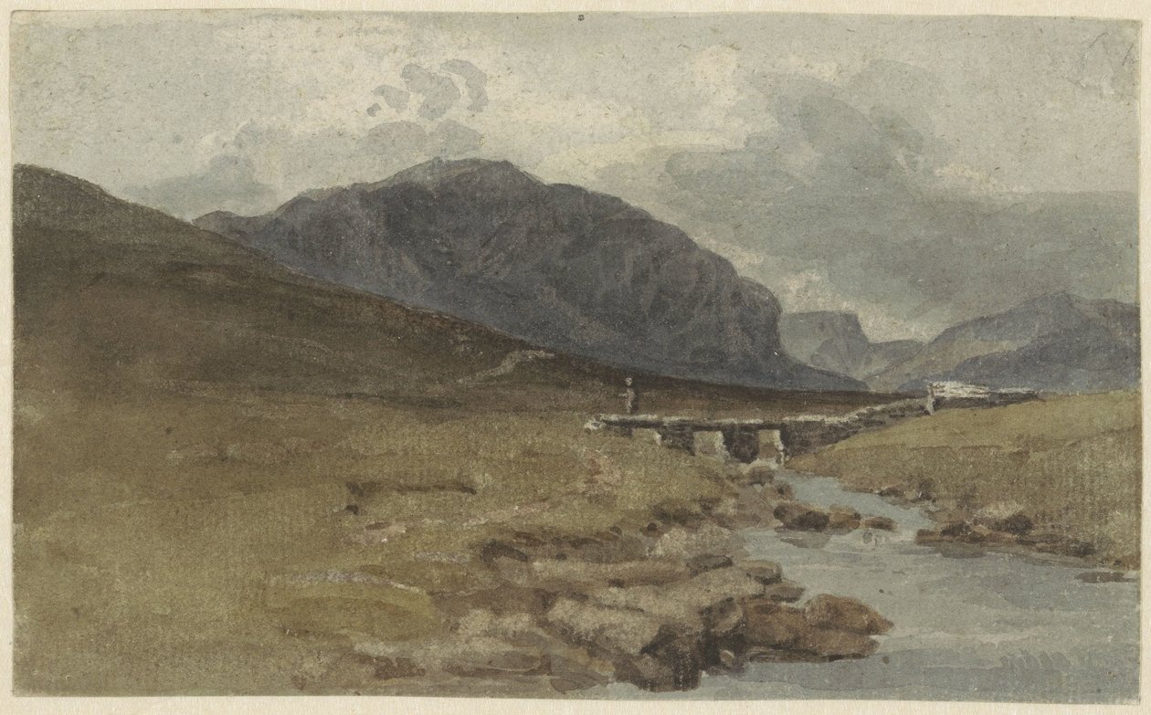 Landskap ved Llyn Ogwen, Caernarvonshire (Wales) av Joshua Cristall