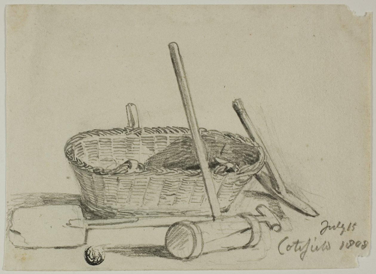 Flettkurv, hammer, spade, plukk av Joshua Cristall