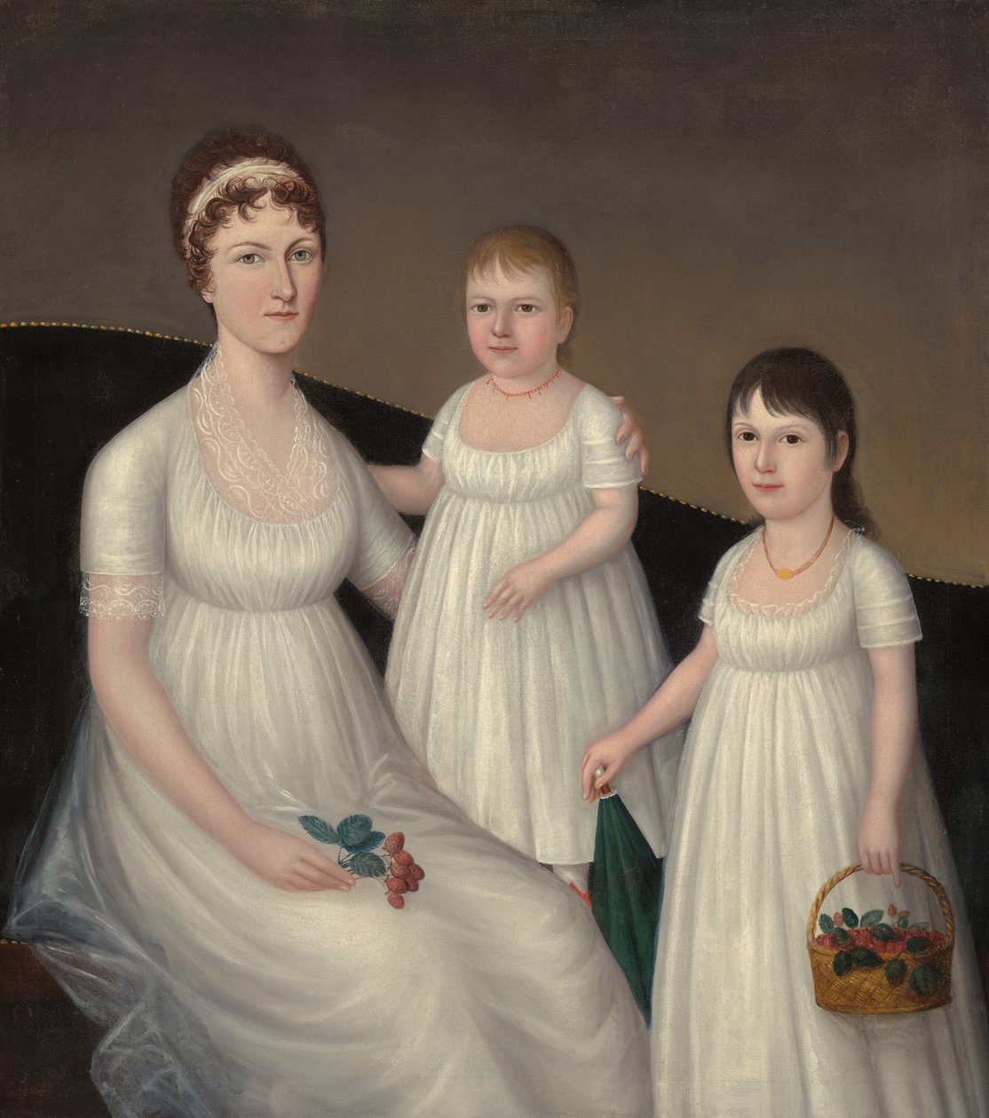 Grace Allison McCurdy Mrs. Hugh McCurdy og hennes døtre, Mary Jane og Letitia Grace, c1806. av Joshua Johnson