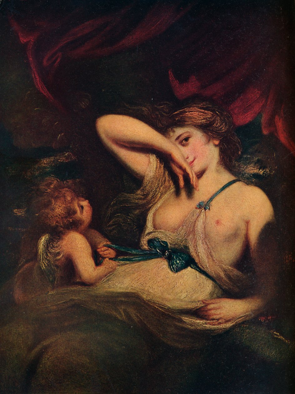 A Nymph and Cupid: The Snake in the Grass, 1784, 1914 av Joshua Reynolds