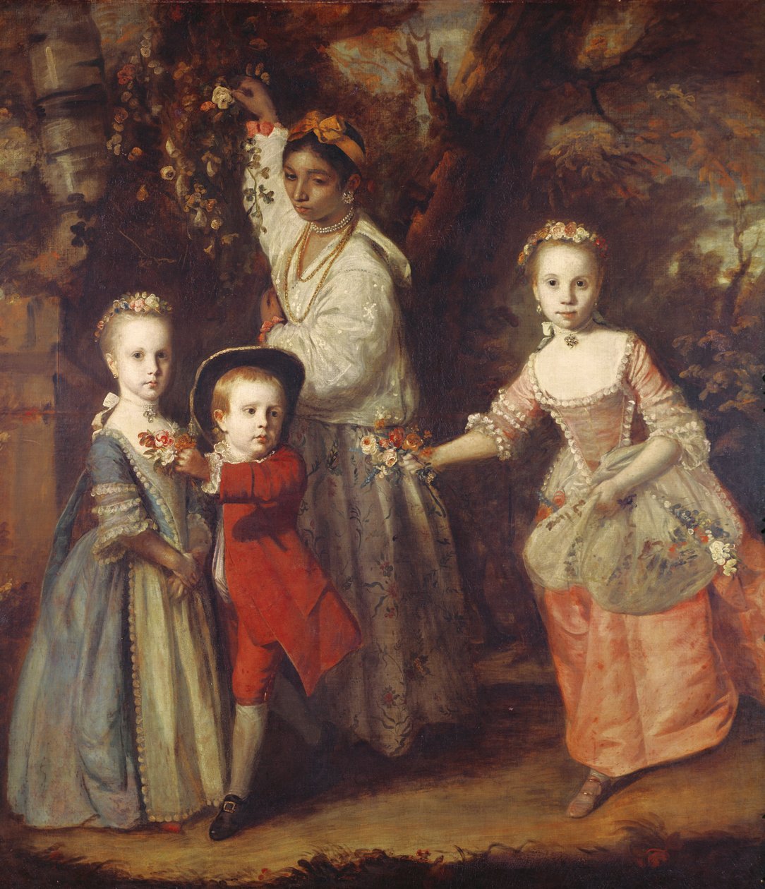Edward Holden Cruttendens barn med deres indiske Ayah, 1759-1763 av Joshua Reynolds