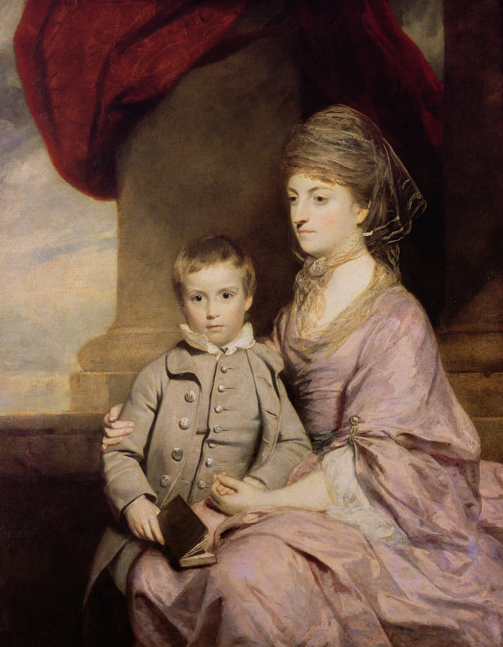 Elizabeth Herbert, grevinne av Pembroke (1737-1831) og hennes sønn George, Lord Herbert (1759-1827) 1764-67 av Joshua Reynolds