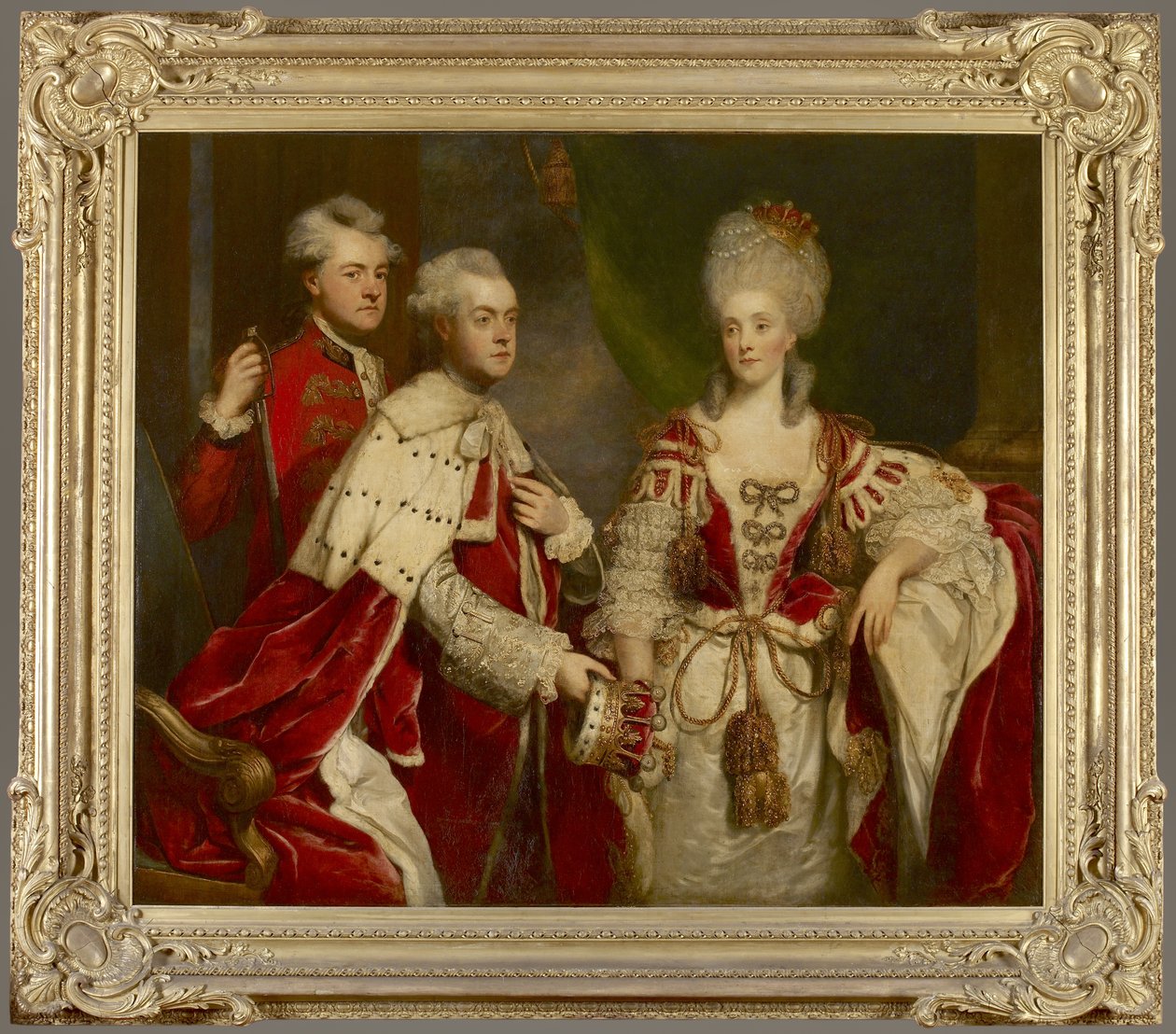 George, 2nd Earl Harcourt, hans kone Elizabeth og bror William, 1780 av Joshua Reynolds