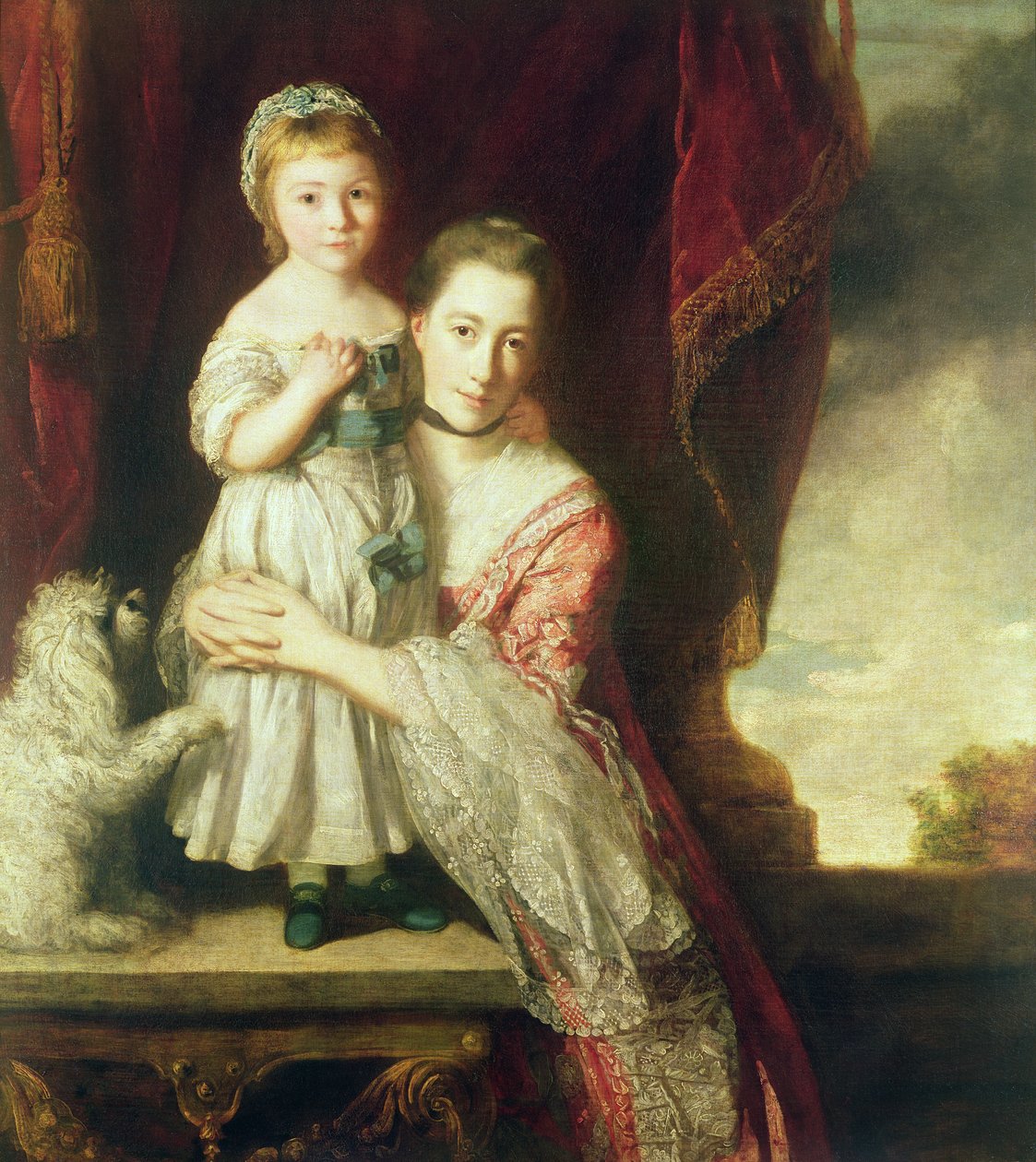 Georgiana, grevinne Spencer med Lady Georgiana Spencer, 1759-61 av Joshua Reynolds