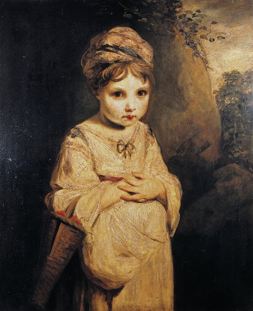 Pike med jordbær, maleri av Joshua Reynolds (1723-1792), olje på lerret, 76, 6x63, 7 cm av Joshua Reynolds
