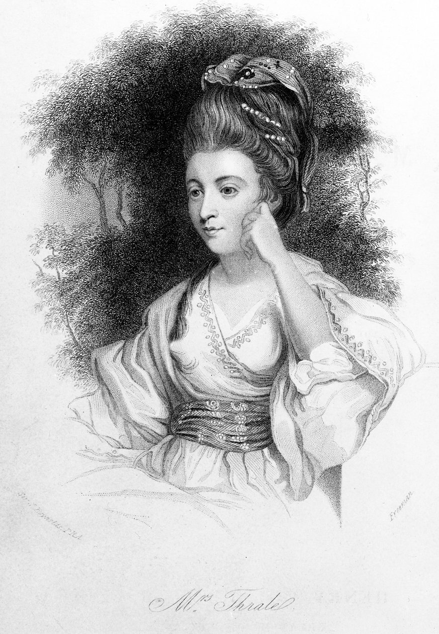 Hester Thrale, gravert av Samuel Freeman, 1842 av Joshua Reynolds