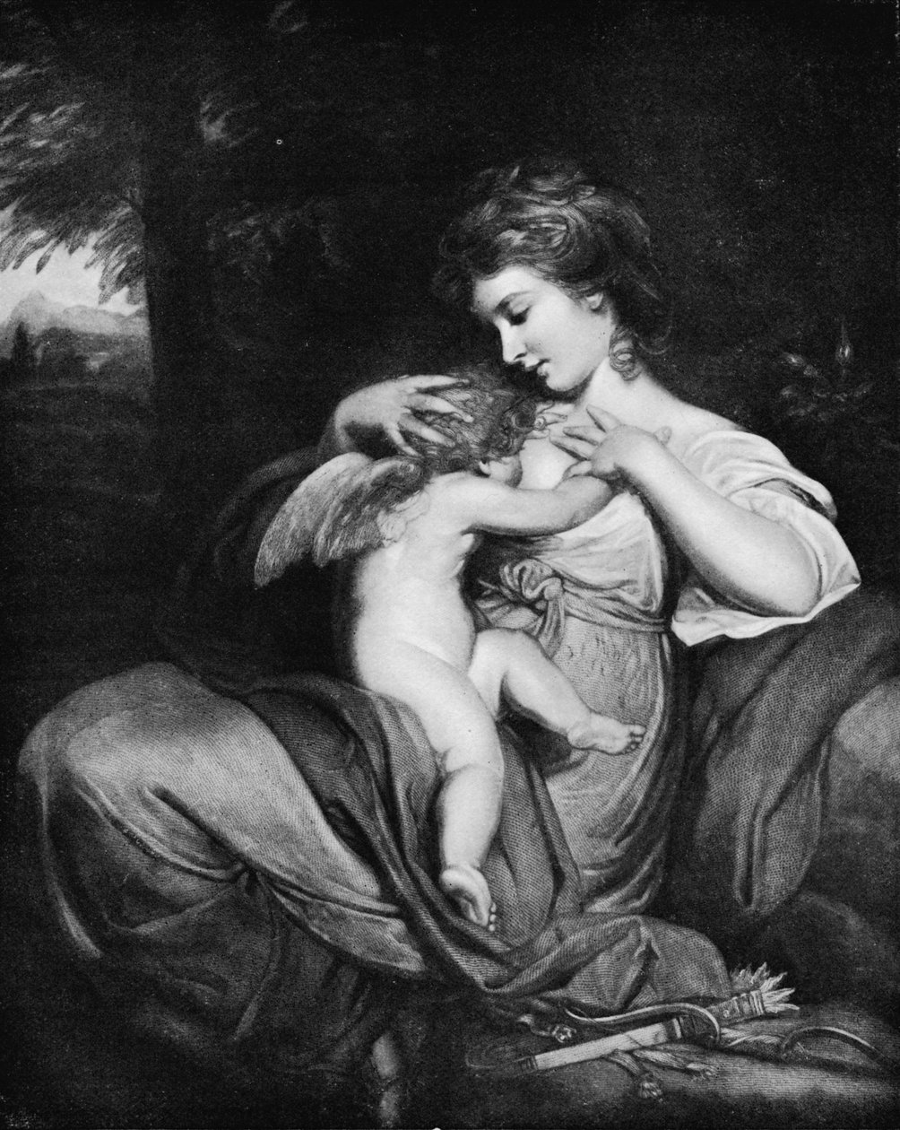 Hope Nursing Love Miss Morris som Hope Nursing Cupid, c1770, 1912 av Joshua Reynolds