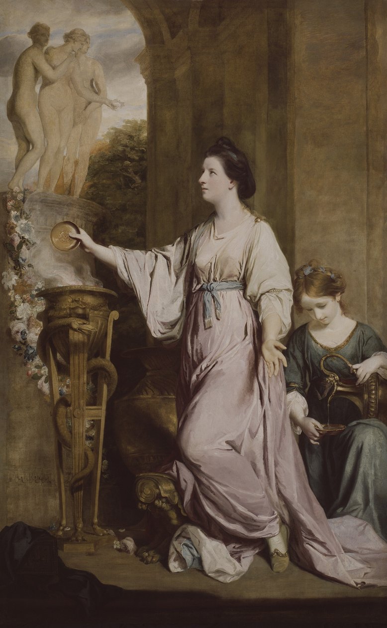 Lady Sarah Bunbury ofrer til nådene, 1763-65 av Joshua Reynolds
