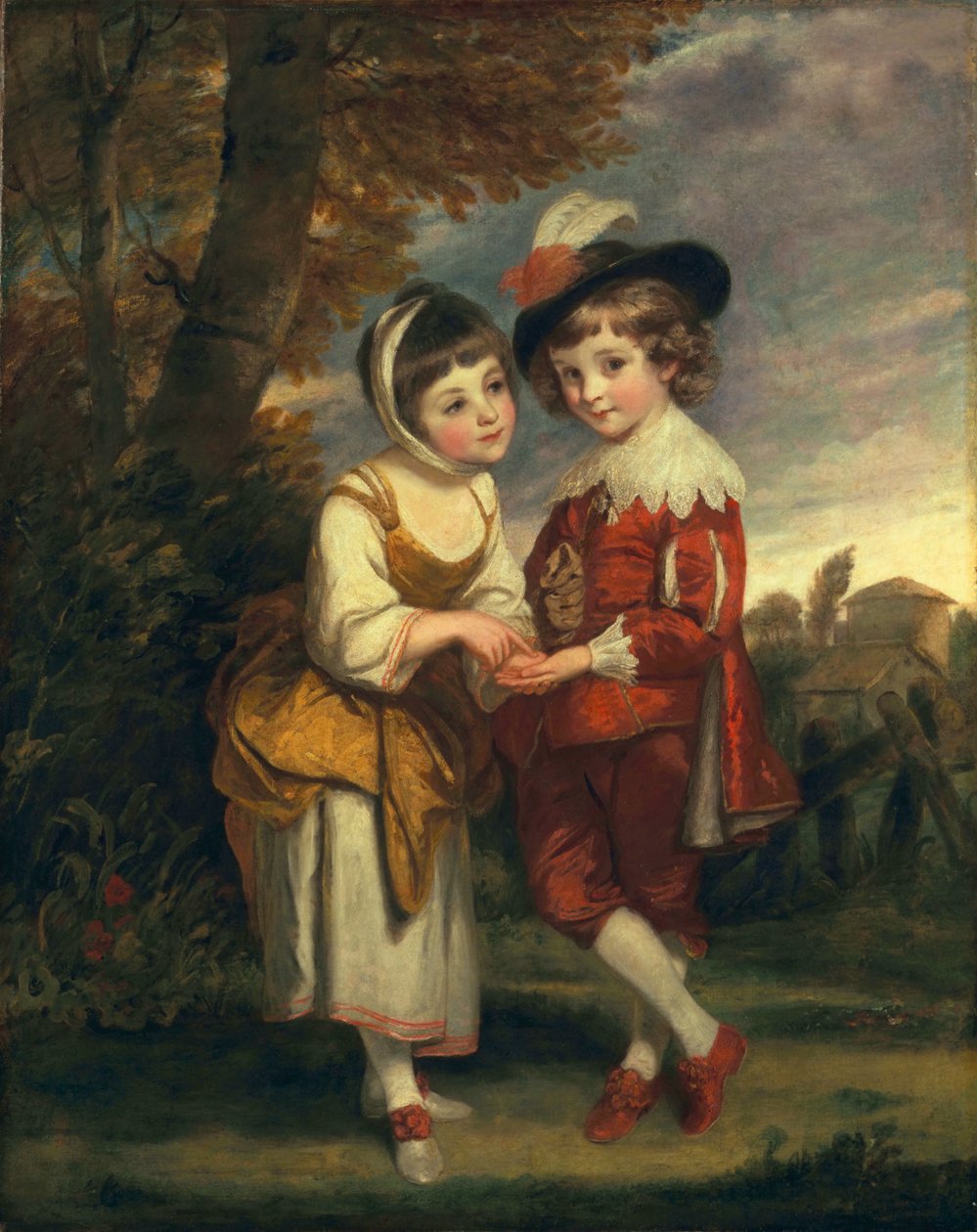 Lord Henry Spencer og Lady Charlotte Spencer, senere Charlotte Nares: The Young Fortune Tellers, ca. 1774-75 av Joshua Reynolds