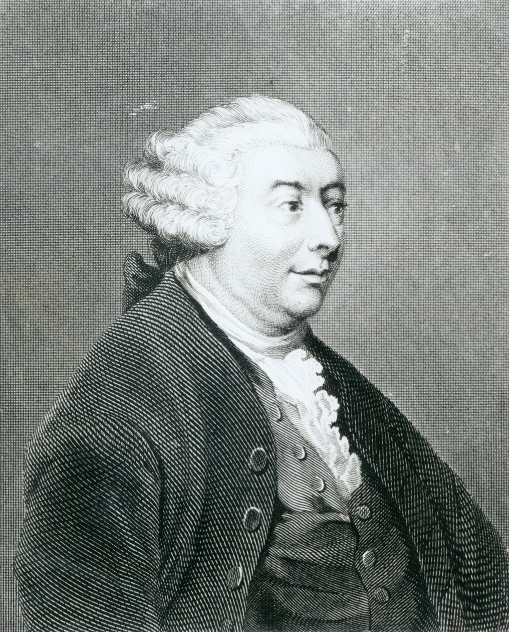 Portrett av David Hume, gravert av William Henry Worthington av Joshua Reynolds