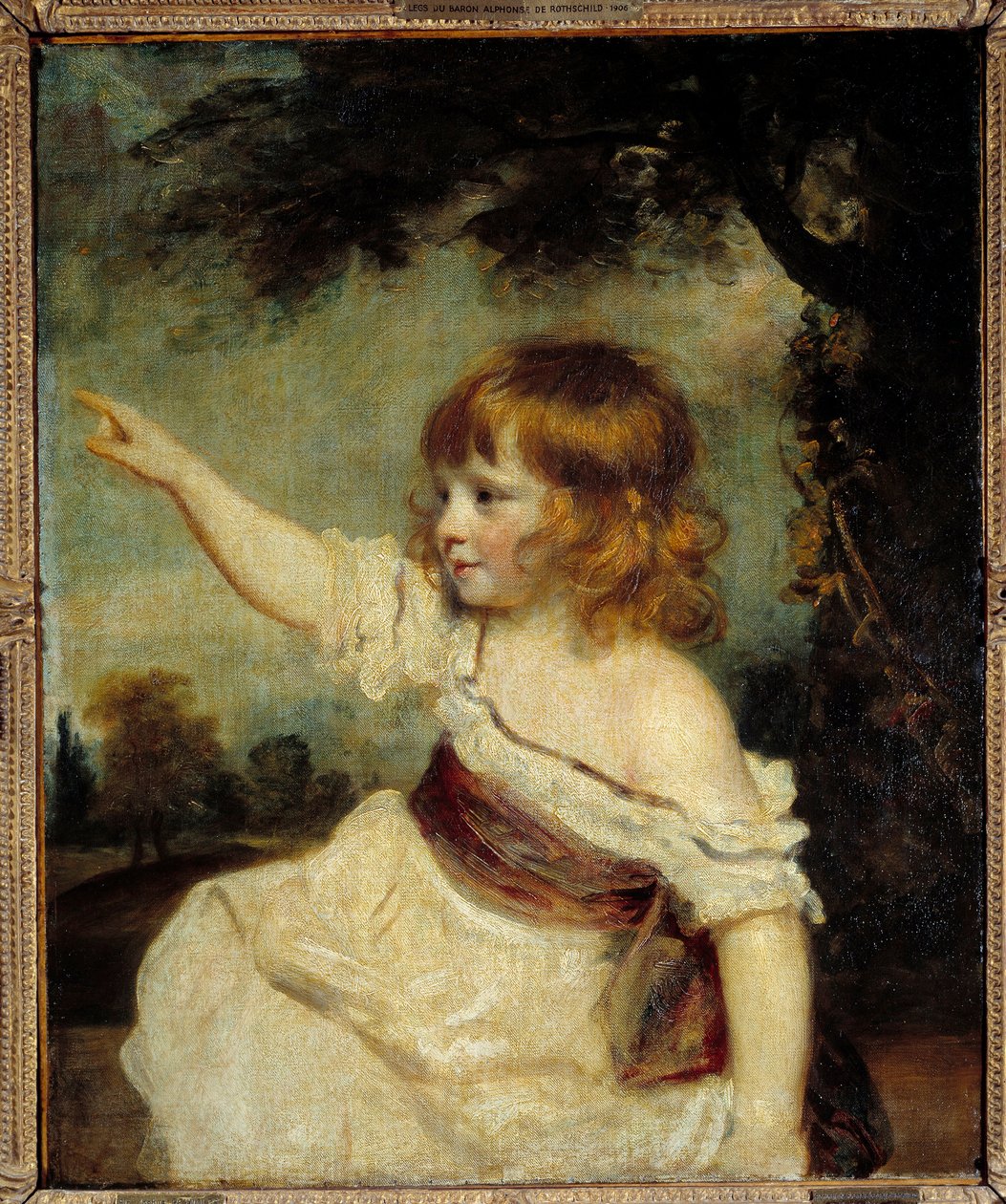 Portrett av Master Hare (? -1842) datter av forfatteren Francis Hare Naylor (1753-1815) Maleri av Joshua Reynolds (1723-1792) 1700-tallet Søn. 0,77x0,63 m av Joshua Reynolds
