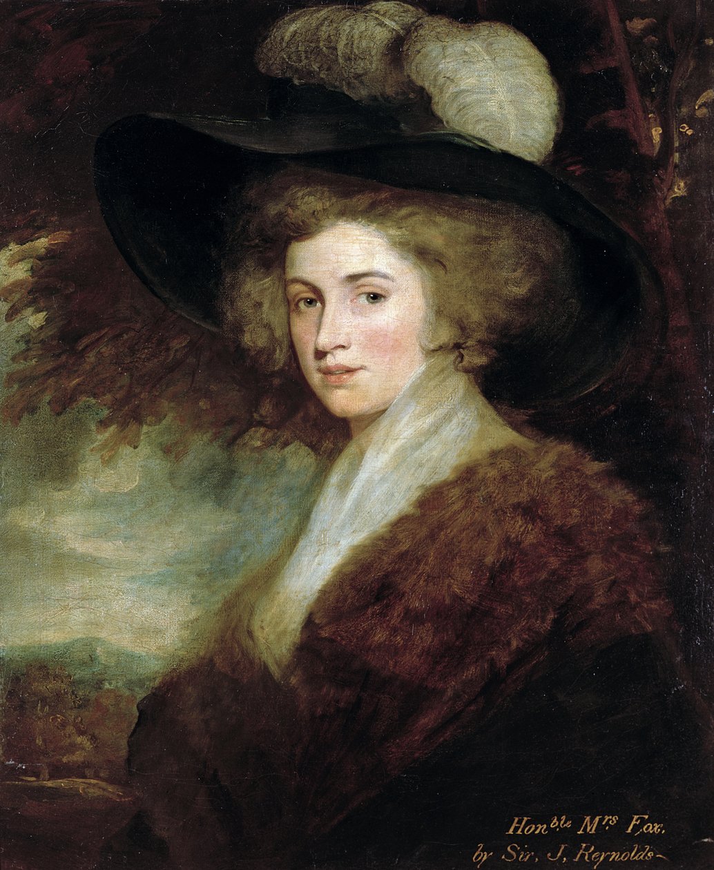 Portrett av Mrs. Charles James Fox, 1784-9 av Joshua Reynolds