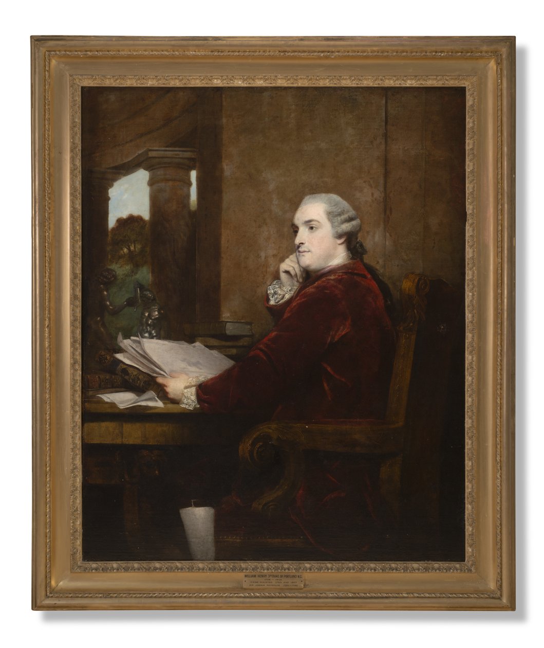 Portrett av William Henry Cavendish Bentinck, tredje hertug av Portland ved skrivebordet hans, 1771 av Joshua Reynolds