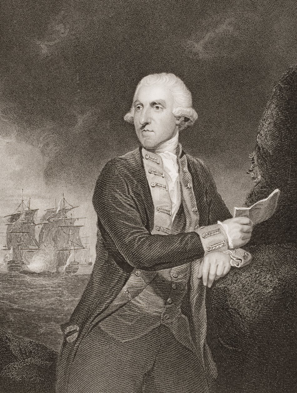 Samuel Hood, 1st Viscount Hood, illustrasjon fra 