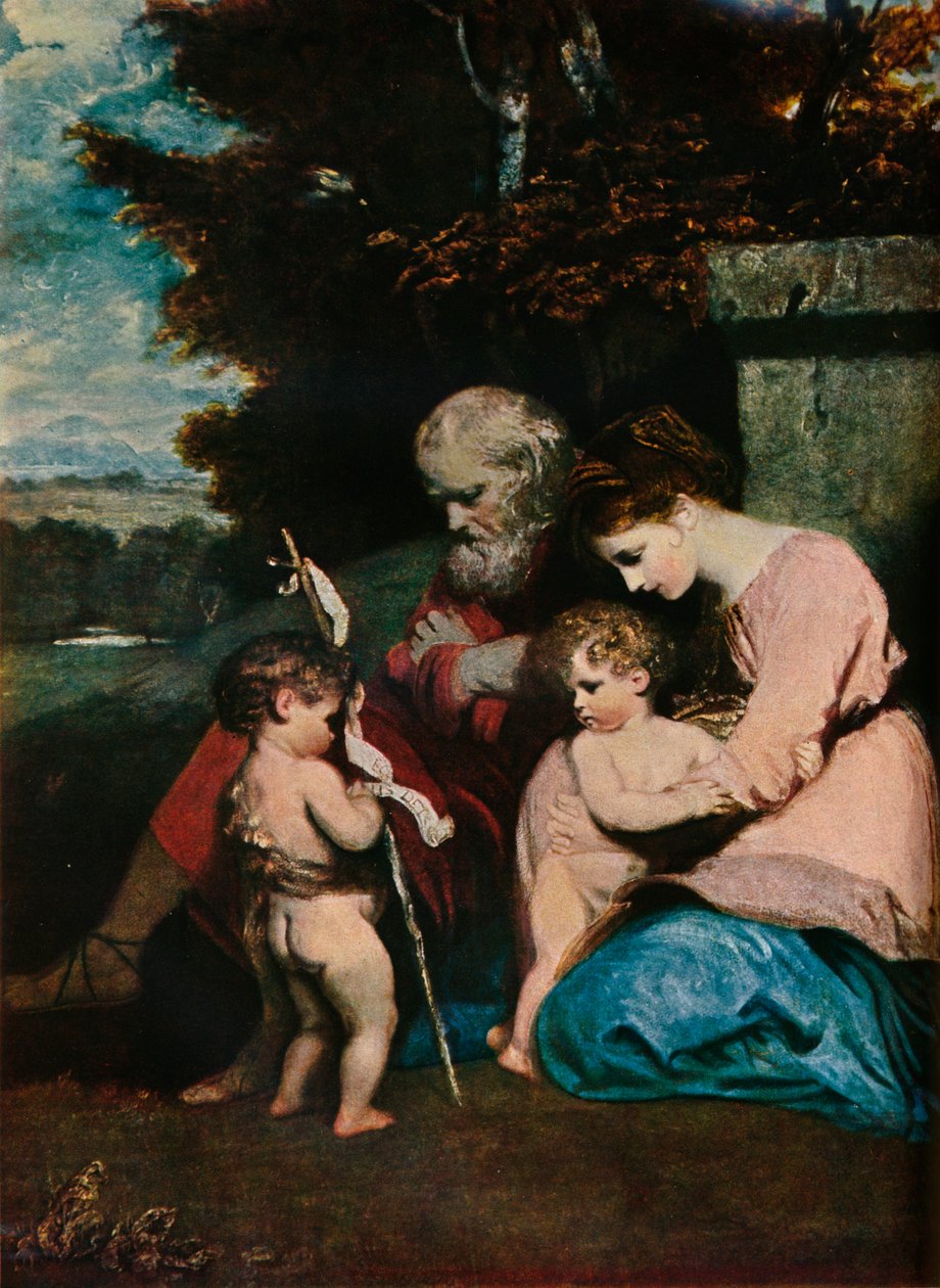 Den hellige familie med spedbarnet St John, 1788-9 av Joshua Reynolds
